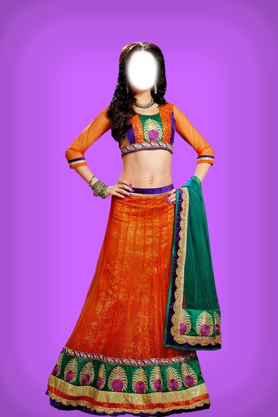Fancy Saree Blouse Photo Suit - Preview 3