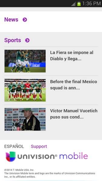 Univision Mobile - Preview 1