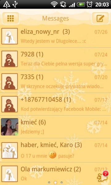 GO SMS Christmas Snow Theme - Preview 5