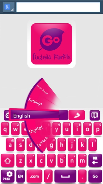 Fuchsia Purple Go Keyboard - Preview 3