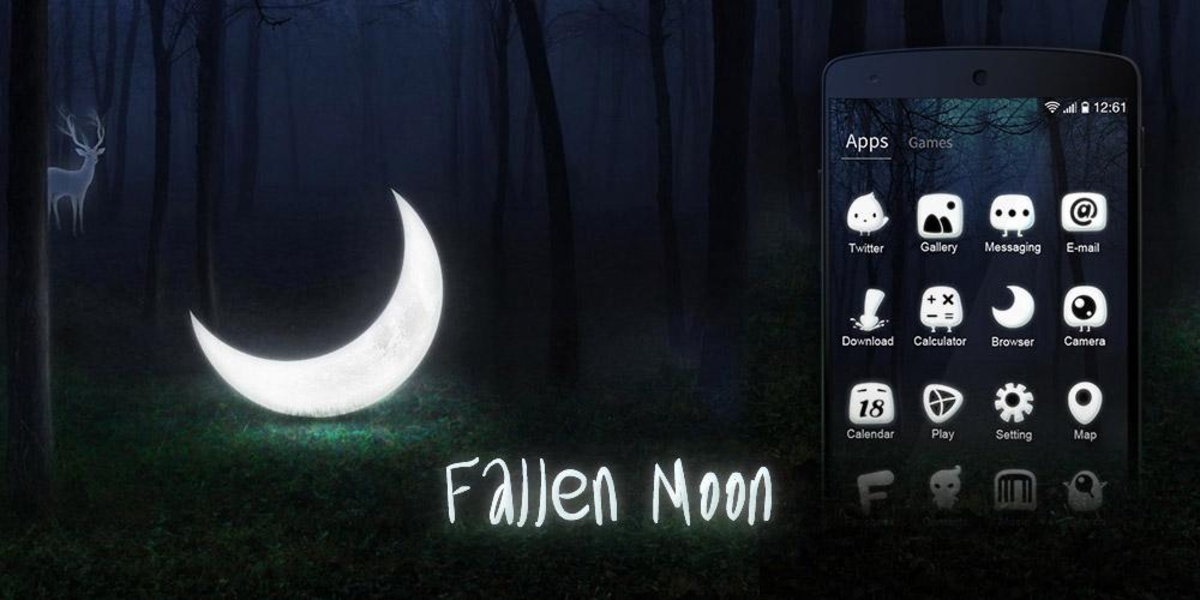 fallen moon GOLauncher EX Theme - Preview 1