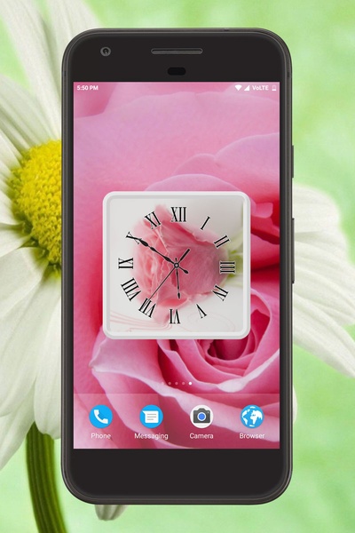Flowers Clock Live Wallpaper - Preview 1