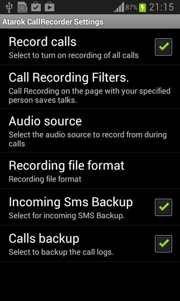 Atarok CallRecorder - Preview 1