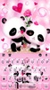 Pink Panda Couple Keyboard Background screenshot 1