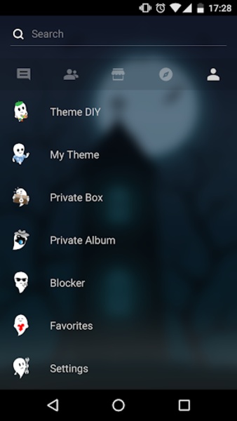GO SMS Pro Ghost Theme - Preview 4