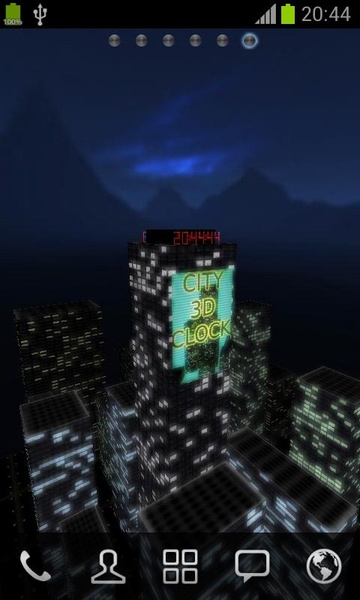 3D Night City Clock - Preview 4