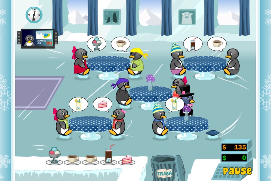 Penguin Diner 2 unblocked  Penguin diner, School games, Penguins