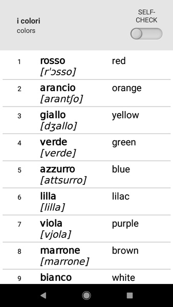 Learn Italian words with SMART-TEACHER - Preview 2