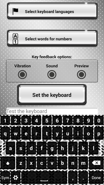 Black and White Keyboard Theme - Preview 3