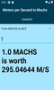 Meters per Second to Machs converter screenshot 1