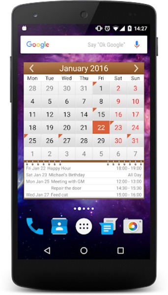 Month Calendar Widget - Preview 3