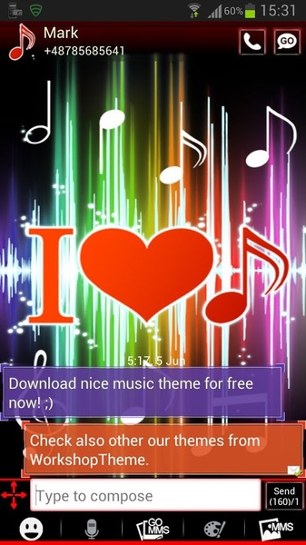GO SMS Pro Theme 4 music - Preview 3