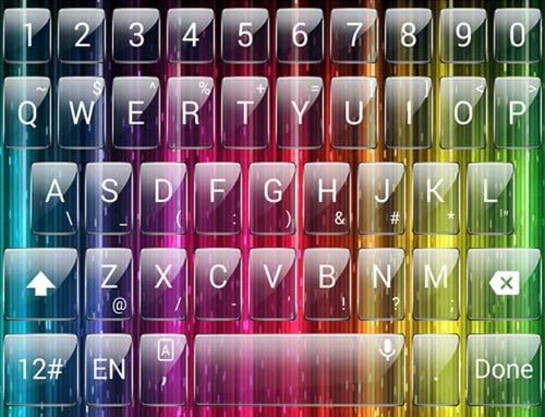 Theme x TouchPal Rainbow Glass - Preview 1