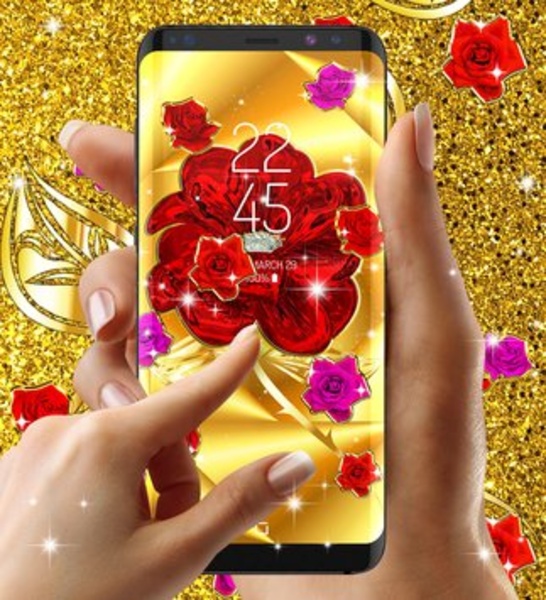 Gold rose live wallpaper - Preview 1