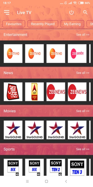 Best live tv online channel app for android