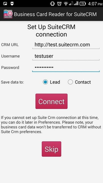 Business Card Reader for SuiteCRM - Preview 7