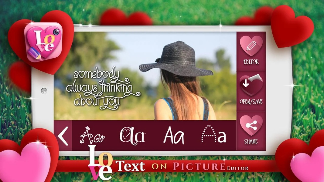 Love Text on Pictures Editor - Preview 1