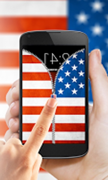 USA Flag Zipper Lock - Preview 3
