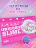 Rainbow Unicorn Slime Keyboard Theme for Girls screenshot 1