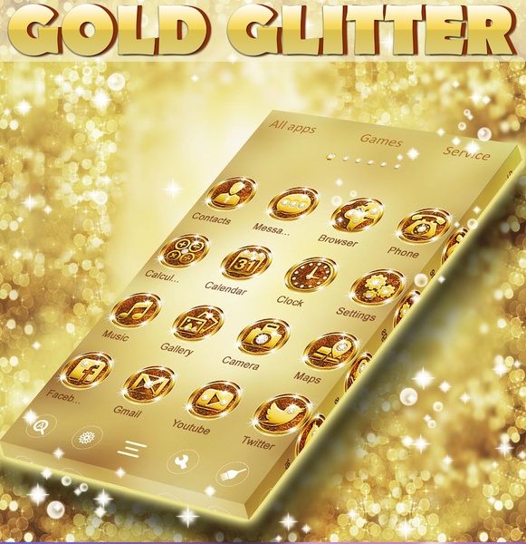 Gold Glitter Go Launcher - Preview 2