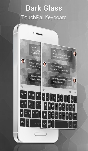 TouchPal SkinPack Dark Glass - Preview 3