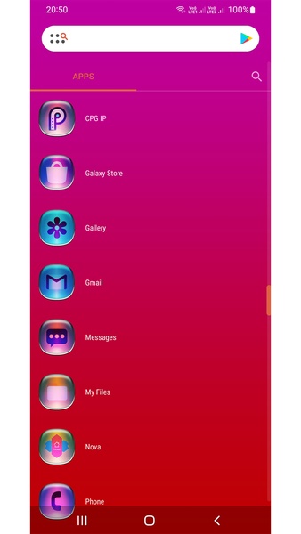 Colorful Glass ONE UI Icon Pack Free - Preview 5