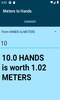 Meters to Hands converter screenshot 2