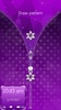 Purple Diamond Flower Zipper Lock Pattern screenshot 7