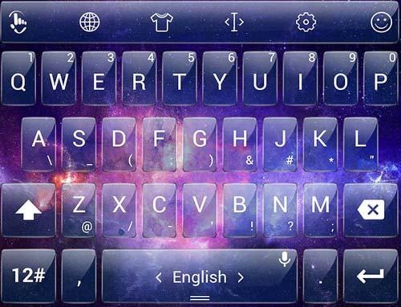Theme x TouchPal Galaxy Glass - Preview 1
