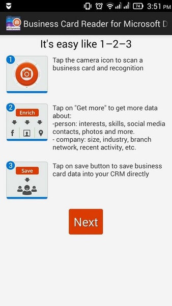 Business Card Reader for Microsoft Dynamics CRM - Preview 8