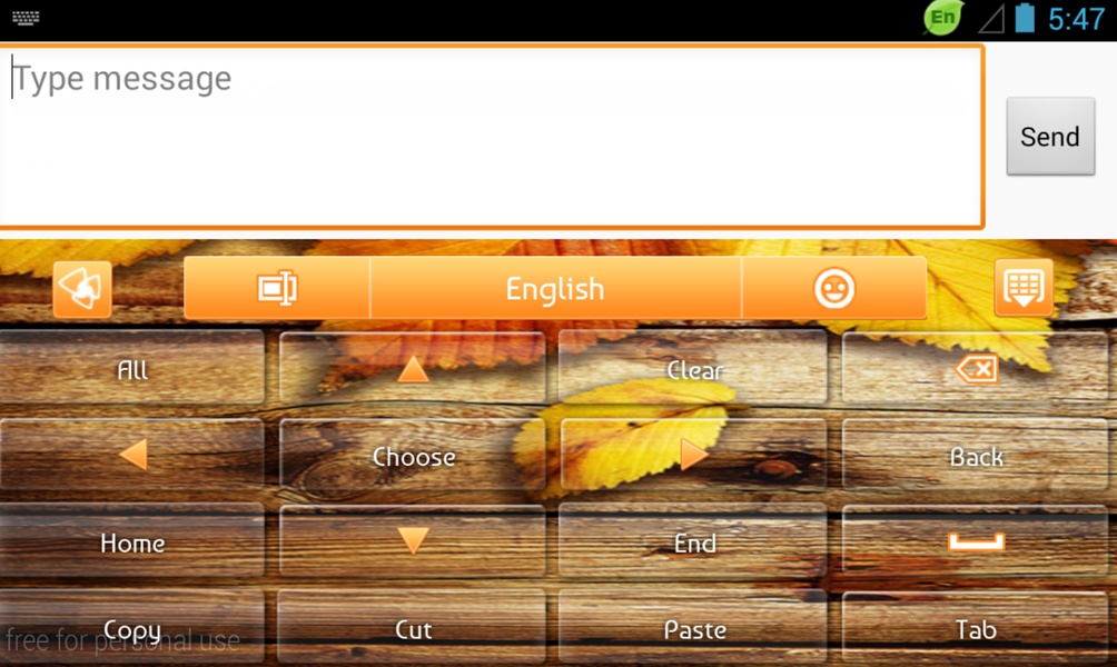 GO Keyboard Orange Autumn Theme - Preview 3