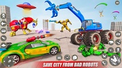 Excavator Robot Car Game-Dino screenshot 1