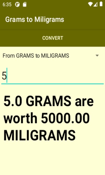 Grams to Miligrams converter - Preview 4