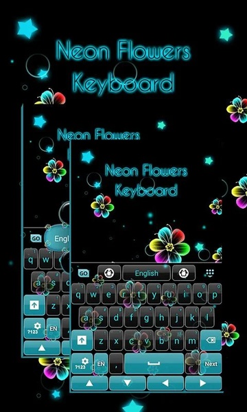 Neon Flowers Keyboard - Preview 5