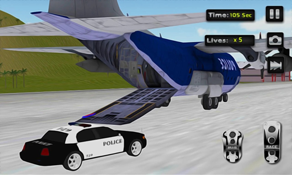 Police Car Airplane Transport - Preview 1