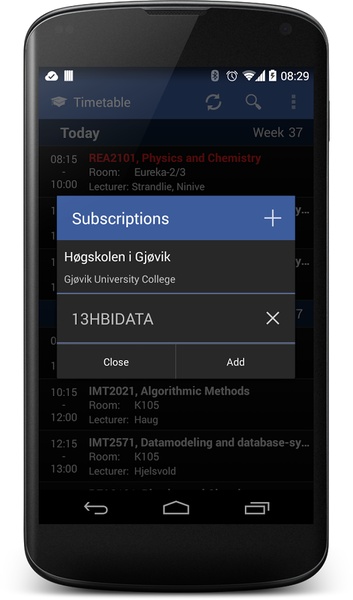 Timetable Reader - Preview 1