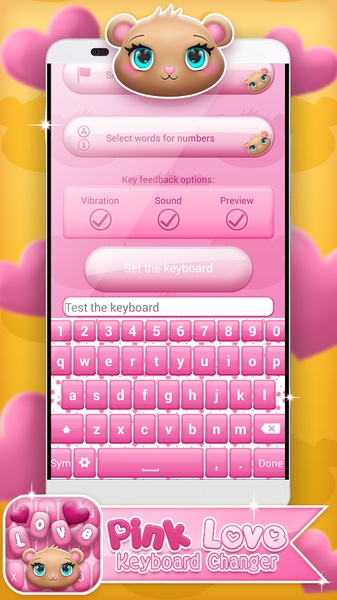 Pink Love Keyboard Changer - Preview 3