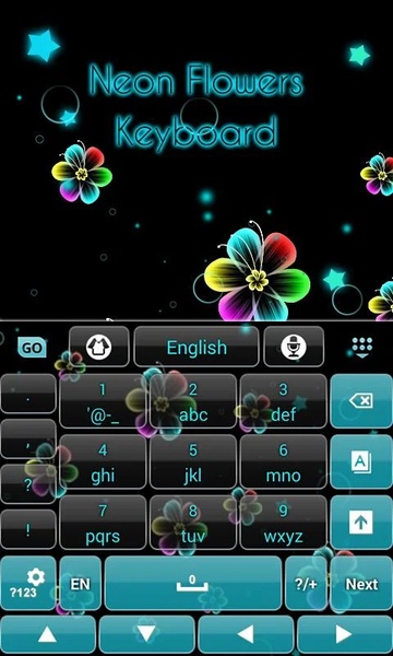 Neon Flowers Keyboard - Preview 1