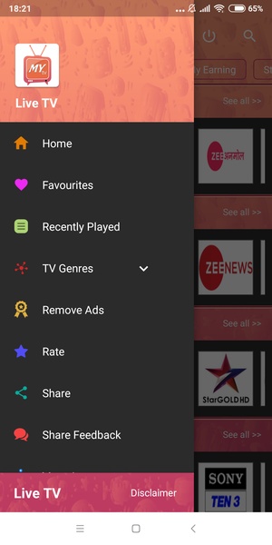 Internet live tv on sale apk