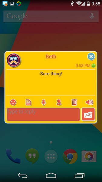 Handcent SMS Skin(New Year 2014) - Preview 2