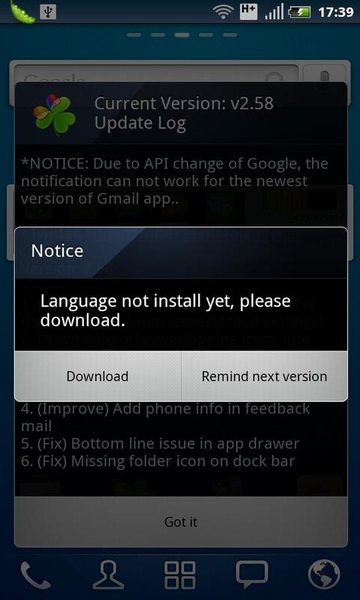 Bahasa Indonesia package for GO Launcher EX - Preview 2