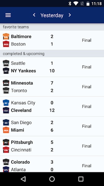 MLB Scores - Preview 11