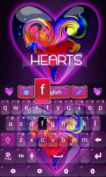 Hearts Keyboard Theme - Preview 3