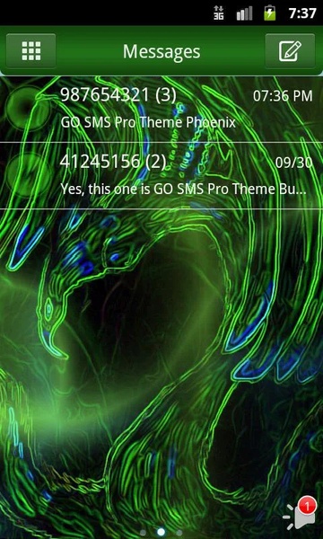 GO SMS Pro Theme Phoenix - Preview 4