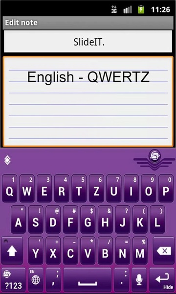 SlideIT English [QWERTZ] Pack - Preview 3