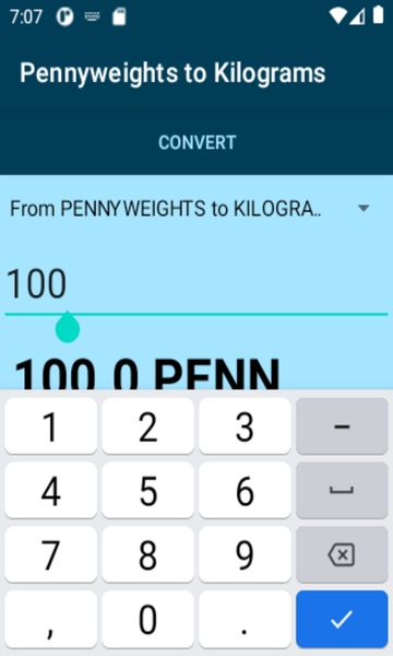 Pennyweights to Kilograms converter - Preview 3