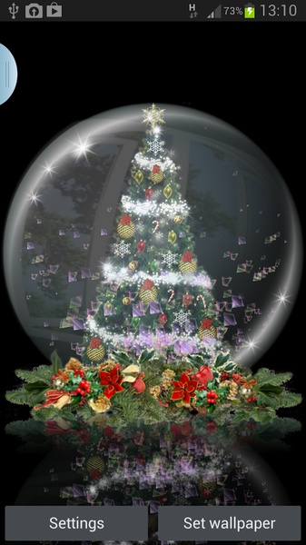 Globe Christmas Tree Live Wallpaper - Preview 2