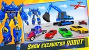 Snow Excavator Robot Car Games screenshot 7