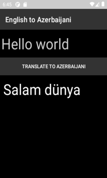 English to Azerbaijani Translator - Preview 4