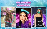 Neon Wings Photo Editor ???? Light Glow Effect screenshot 3